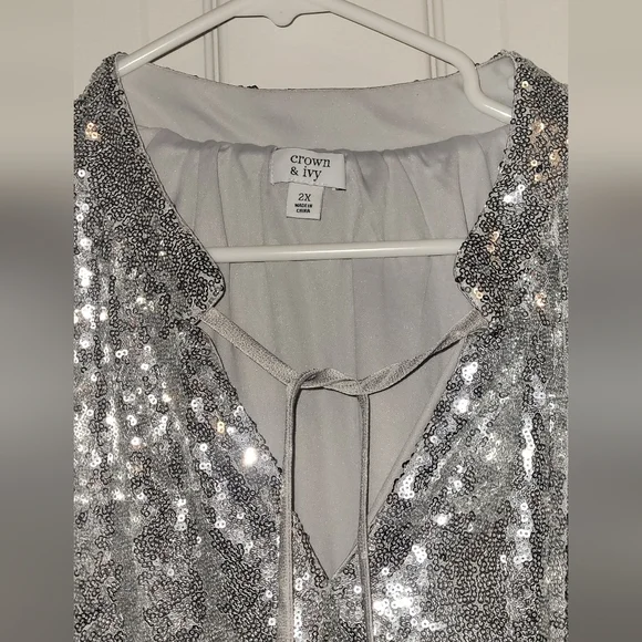 Silver Sequin Dress - Picture 2 of 5